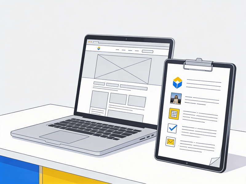 Lista de comprobación de tareas para preparar un diseño web económico